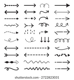 Variedade de ponteiros e setas de navegação direcionais