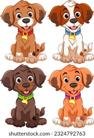 Variety of Dogs Collection illustration