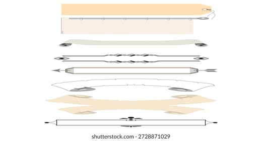 A variety of drawer handles and pulls are displayed, including modern, classic, and minimalist designs, shown in both line art and rendered formats.