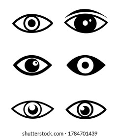 Variety of eye icon set