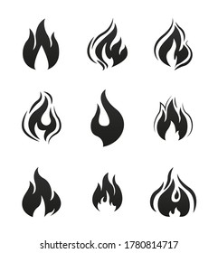 Variety of Fire icon set