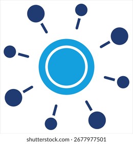 Variedad plana azul icono Ilustración vectorial