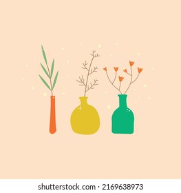 variety of flowers in vases