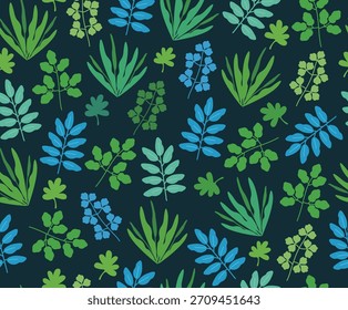 variedade de folhas frescas