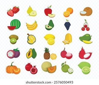 Variety of Fruits Set Illustration Design