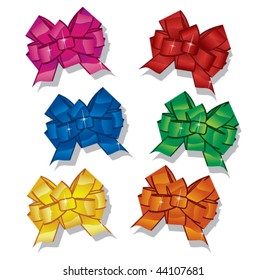 A variety of glossy bows
