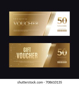 A variety of gold-style coupon templates