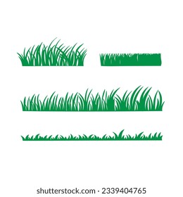 variedad de bordes de hierba verde, patrón de hierba verde diferente, icono de hierba verde, bordes de césped variados 