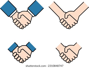 Variety of Handshake Icon Set