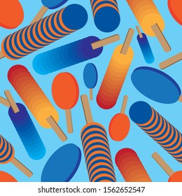 Variety of ice cream flavors. Ice cream pattern.