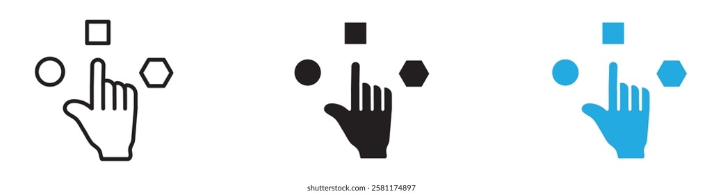 Variety icon black white vector outline