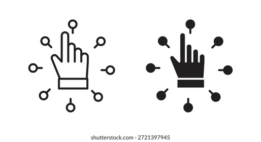 Conjunto de concepto de icono de Variedad. Colección de íconos simple
