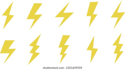 Icono de variabilidad Ilustración conjunto de gráficos vectoriales con símbolos eléctricos