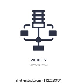 variety icon on white background. Simple element illustration from Business and analytics concept. variety sign icon symbol design.