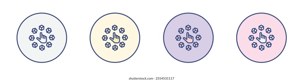 Variety icon Thin line flat illustration