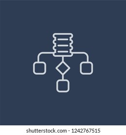 Variety icon. Trendy flat vector line Variety icon on dark blue background from Business and analytics collection. 