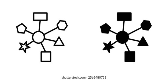 Variety icons in outline and fill. vector illustration for ui.