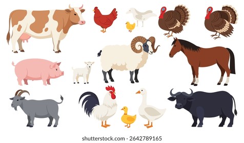 The Variety of Livestock Animals Found on a Modern Domestic Animal Farm