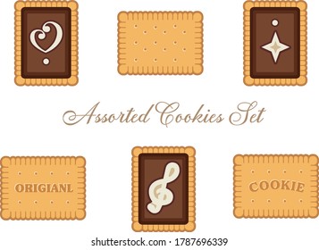 A variety of luxurious and delicious cookie-shaped illustrations. The details are attractive and are good for a variety of applications.
