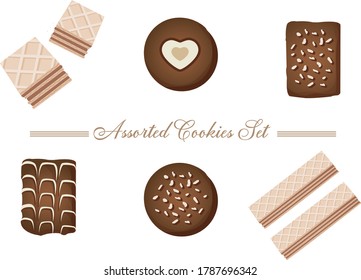 A variety of luxurious and delicious cookie-shaped illustrations. The details are attractive and are good for a variety of applications.
