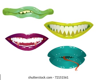 A Variety Of Monster Mouths.