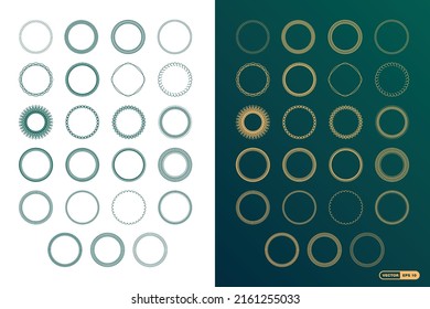 Variety of overlapping circle elements of shape designs with different angles for multiple purpose, Vector EPS