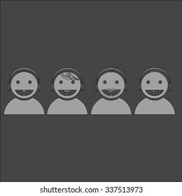 Variety people icon symbol for multi using