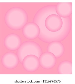 variety of pink balls on a light background