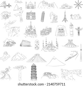 Variety of places in the world good for a map contour only