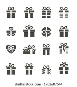 Variedad de regalos conjunto de iconos