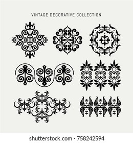 Variety of retro  ornament vector collection
