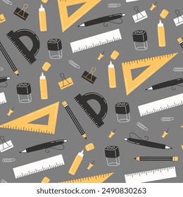 Variety of Rulers Seamless Pattern