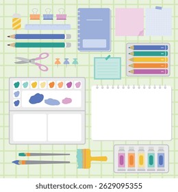 a variety of school supplies for students