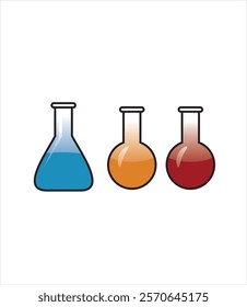 variety of scientific icons, microscope, experiment, mixture