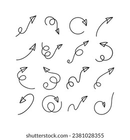 A variety set of Hand-drawn vector Arrow icons.
