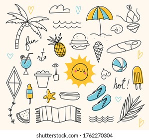 Variety set of summer elements