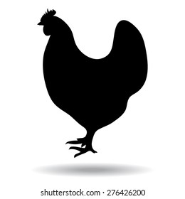 Variety silhouettes chicken