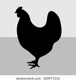 Variety silhouettes chicken