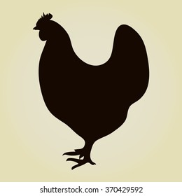 Variety silhouettes chicken
