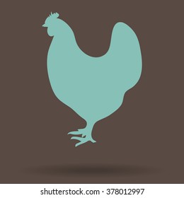 Variety silhouettes chicken