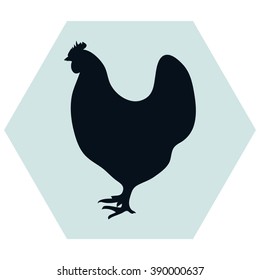 Variety silhouettes chicken