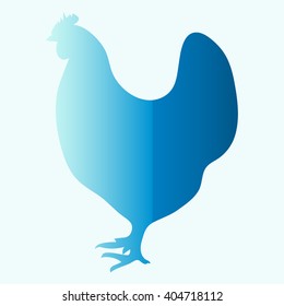 Variety silhouettes chicken
