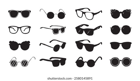 Variety of Stylish Sunglasses and Eyeglasses Silhouettes