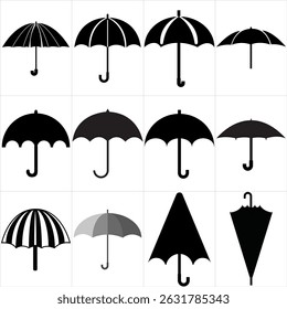 Variety of Stylish Umbrella Silhouettes