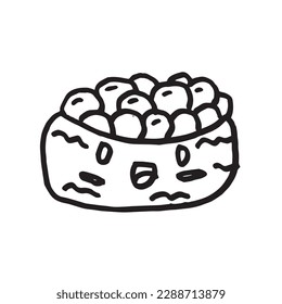 variety sushi icon in simple style