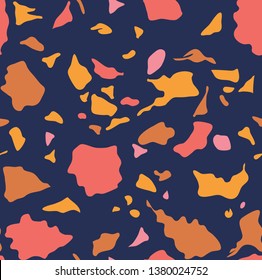 Variety Terrazzo colorful vintage pattern design in trendy colors.