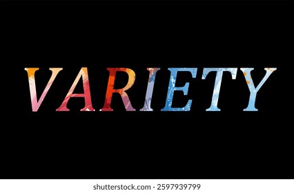 Variety Text Effect Design Black Background