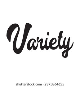 variety text on white background.