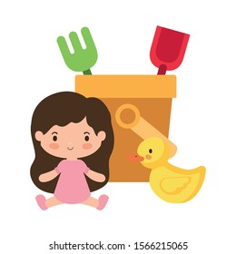 Variety of toys design, childhood play fun kid game gift and object theme Vector illustration
