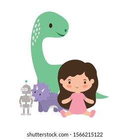 Variety of toys design, childhood play fun kid game gift and object theme Vector illustration